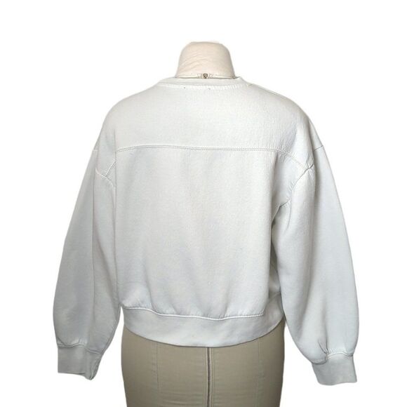 Zara Cropped Balloon Sleeve Sweatshirt - Picture 3 of 6